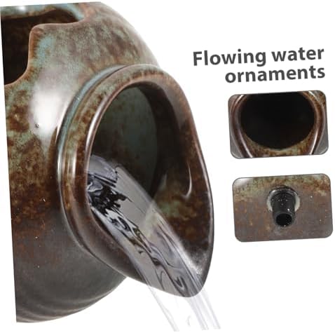 VICASKY Solar-Powered Outdoor Fountain Decor Pot
