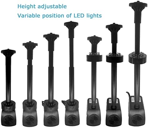 Lewisia Water Fountain Pump Kit with LED Light and Three Water Patterns