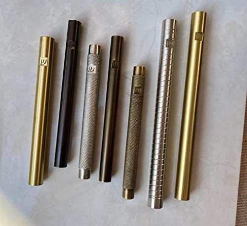 AS Brass Mezuzah Case With Scroll 11 Inches