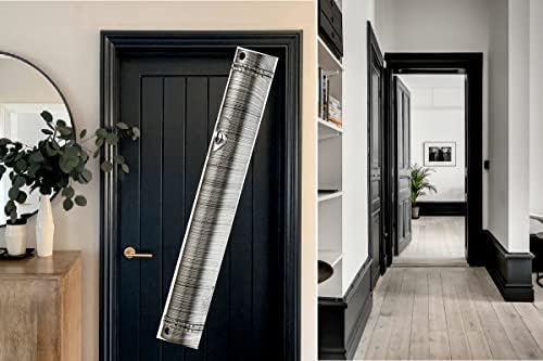 5 Piece Mezuzah Case Holder with Black and Silver Design