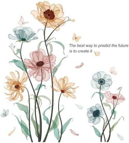 Colorful Flowers Wall Decals for Girls Bedroom