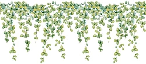 3 Sheet Green Vine Wall Stickers for Room Decor