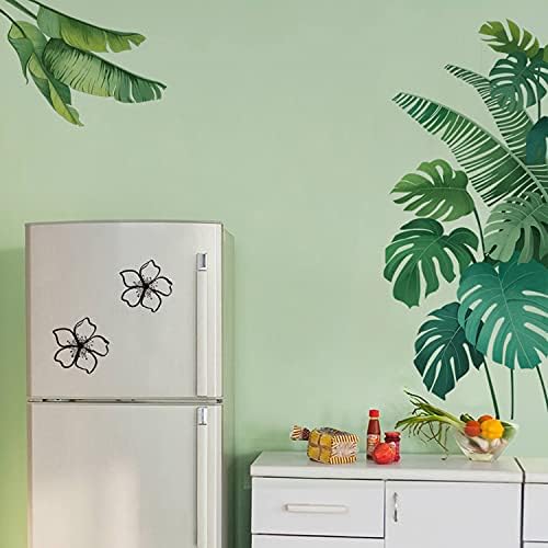Runtoo Tropical Leaf Wall Decals for Living Room and Bedroom