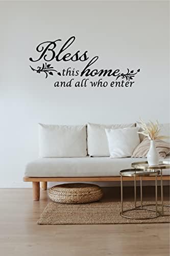 Decaltor Bless This Home and All Who Enter Vinyl Wall Decal