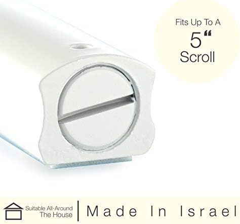 Modern Shin Design Aluminum Mezuzah Case - 3 Pieces White