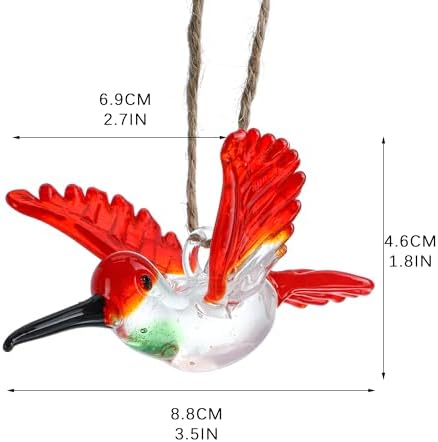 Handmade Glass Hummingbird Xmas Ornament