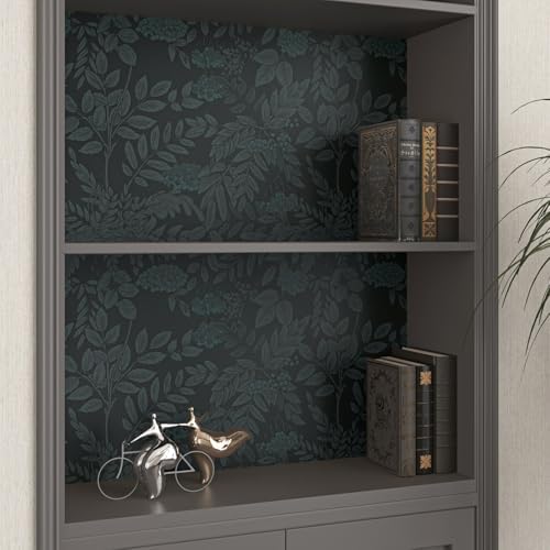 Dark Floral Peel and Stick Wallpaper for Cabinets and Walls
