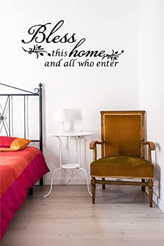 Decaltor Bless This Home and All Who Enter Vinyl Wall Decal