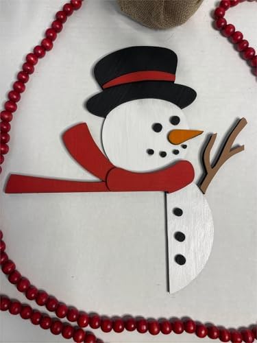 2024 Wooden Christmas Door Topper with Santa Decor