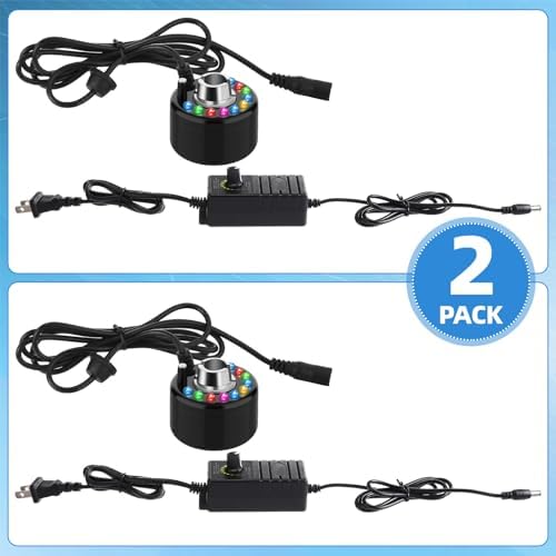 Maitys 2 Pcs Ultrasonic Fog Machine with LED Lights