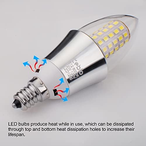 Tebio E12 Base LED Bulbs 8 Pack Warm White 3000K