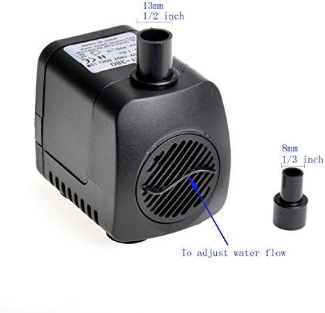 Lewisia Water Fountain Pump Kit with LED Light and Three Water Patterns