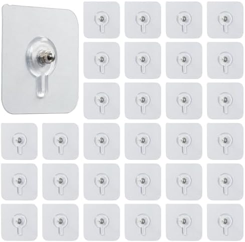 30 PCS Nail Free Stickers for Walls Reusable Adhesive Mount