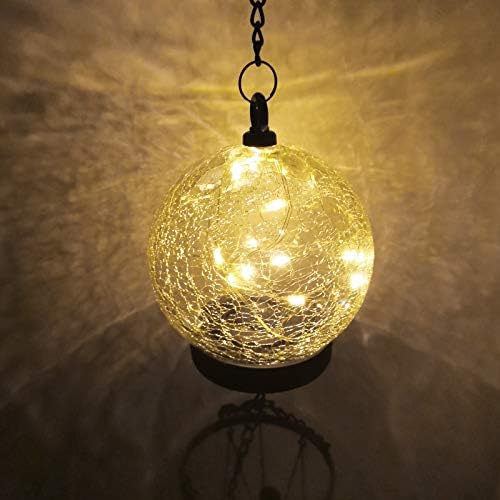 42 Inch Wind Chimes with Solar Powered Lights for Outdoor Use