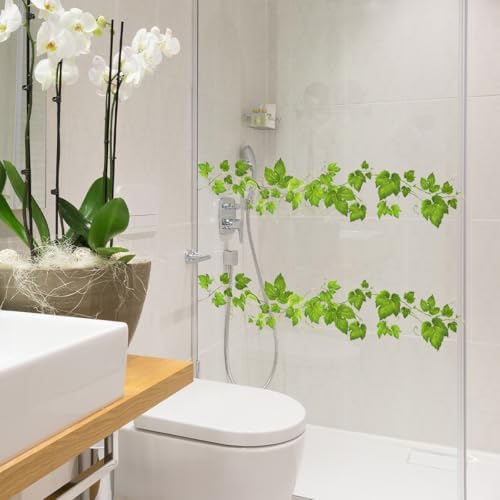 iMagitek 4 Pack Green Leafy Vine Wall Decals