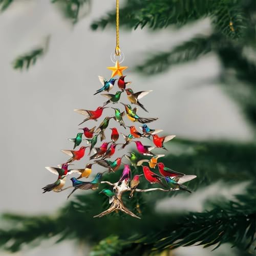 Colorful Hummingbird Christmas Ornament for Bird Lovers