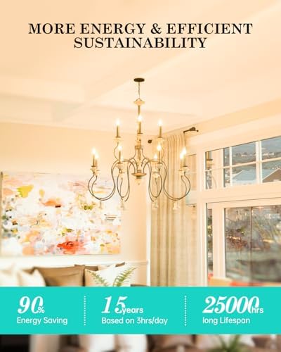 AMDTU 100W Equivalent E12 Frosted LED Candelabra Bulb Dimmable