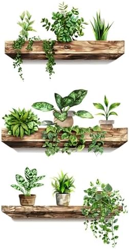 Green Plant Wall Decals 3D Bonsai Tropical Design