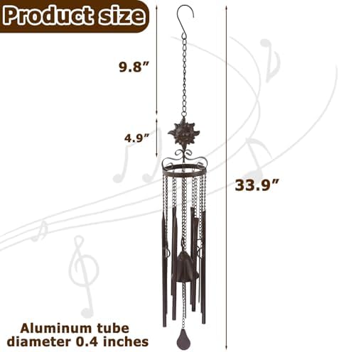 Sun-Facing Wind Chimes for Outdoor Decor