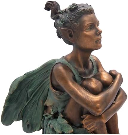 Copper Toned Fairy Garden Statue with Blue Accents 13 Inches