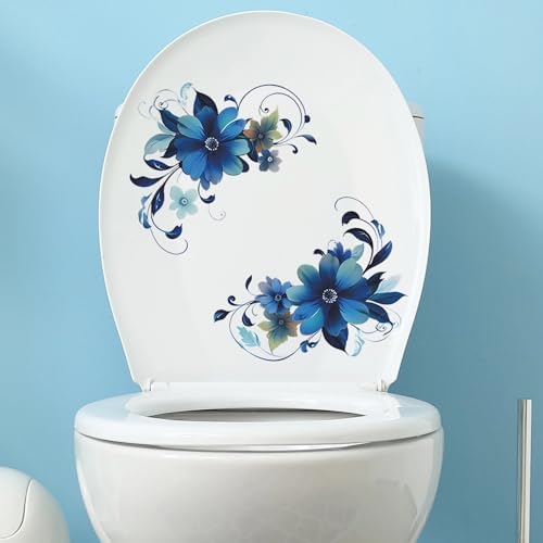 Blue Daisy Botanical Wall Stickers for Decor