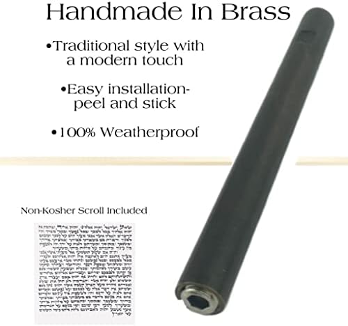 AS Brass Mezuzah Case With Scroll for Door 1