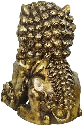 ZOEJADE 21 Inch Large Resin Guardian Lion Outdoor Decor
