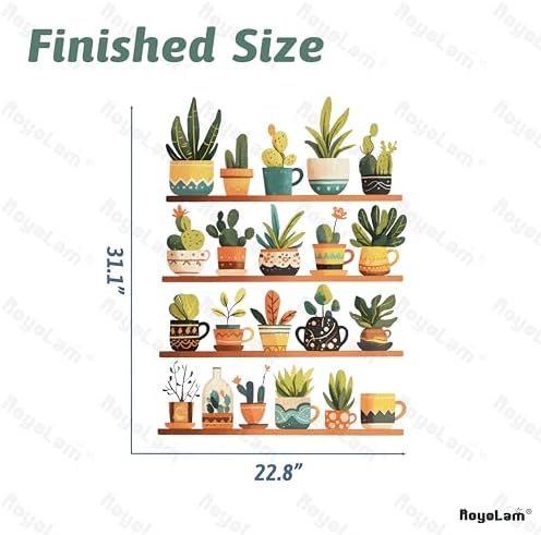 Boho Potted Plants Wall Decals for Living Room and Bedroom