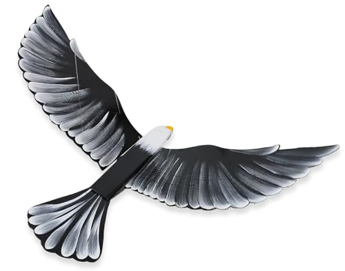 WitnyStore 25 Inch Black Eagle Wooden Bird Mobile