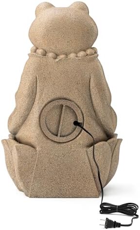 Glitzhome Outdoor Frog Statue Decor 22 H Zen Style