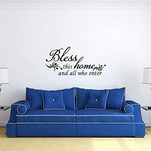 Decaltor Bless This Home and All Who Enter Vinyl Wall Decal