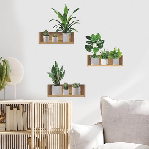 Green Plants Potted Wall Stickers for Home Decor