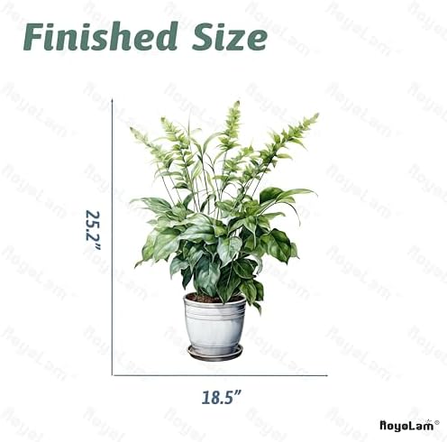 Green Leaves Potted Plant Wall Decal for Living Room and Bedroom