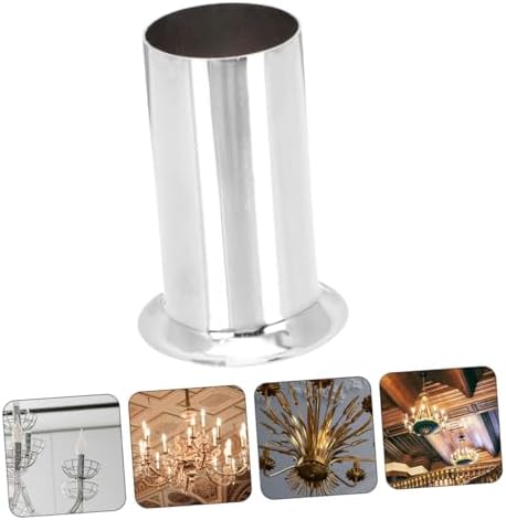 Zerodeko 4pcs Iron Chandelier Base Sleeves for Candle Light Covers