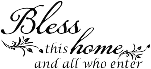 Decaltor Bless This Home and All Who Enter Vinyl Wall Decal
