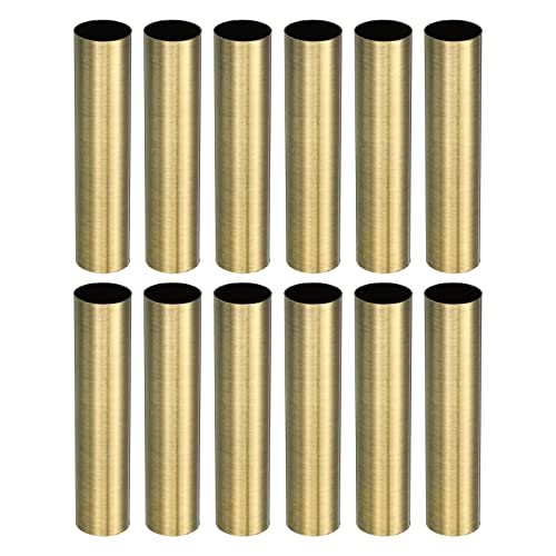 MECCANIXITY E12 Candle Socket Covers 12 Pcs Bronze Metal Sleeves