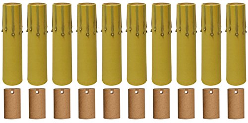 Royal Designs 4 Inch Candle Drip Sleeves Chandelier Socket Covers Beige Set of 10