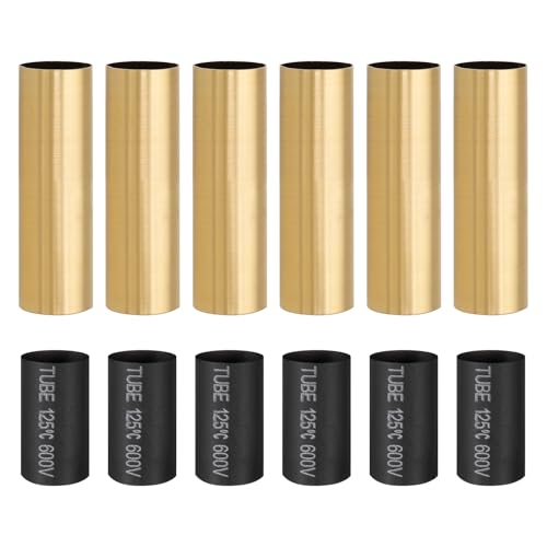 PATIKIL 3 Inch Tall Candle Covers Sleeves 6Pcs Metal E12 Chandelier Socket Holder
