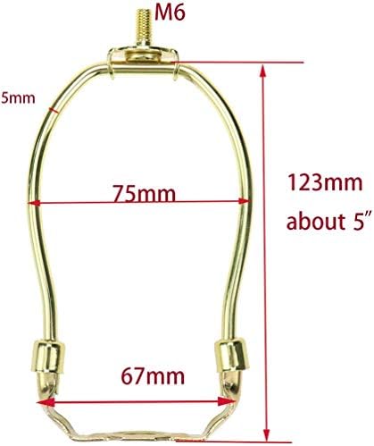 LC LICTOP 5 Inch Gold Lamp Harp Holder Set of 2