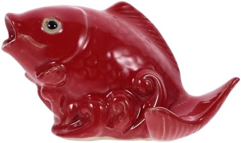 HOMSFOU Ceramic Fish Fountain Garden Water Feature