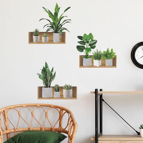 Green Plants Potted Wall Stickers for Home Decor