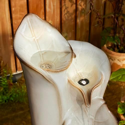 Glitzhome 3125 H Outdoor Water Fountain with LED Lights and Pump