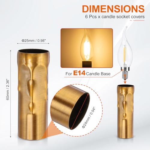 PATIKIL 24 Tall Candle Covers Sleeves 6 Pcs