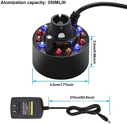 FITNATE 350ml Ultrasonic Mist Maker with LED Light