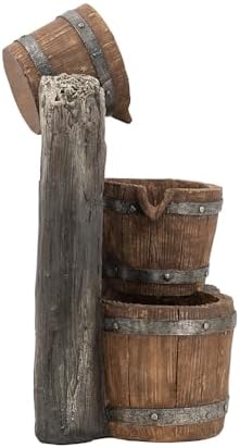 AB Home Farmhouse 3 Tier Water Fountain with Lights and Pump