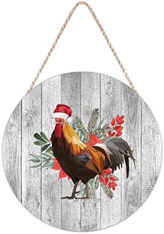 Funny Farm Animal Christmas Door Hanger Wood Wreath
