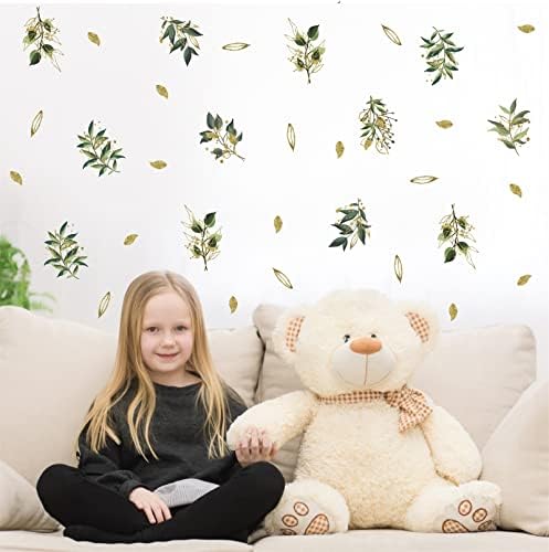 Gold Leaves Wall Sticker for Modern Decor