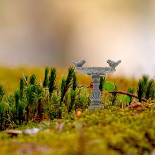 Miniature Birdbath Fountain for Dollhouse Garden