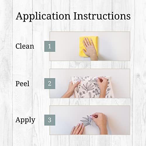 Small Black Flowers Peel and Stick Wall Decals Set of 88