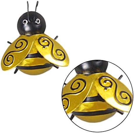 Wakauto Golden Metal Bee Wall Hanging Decor